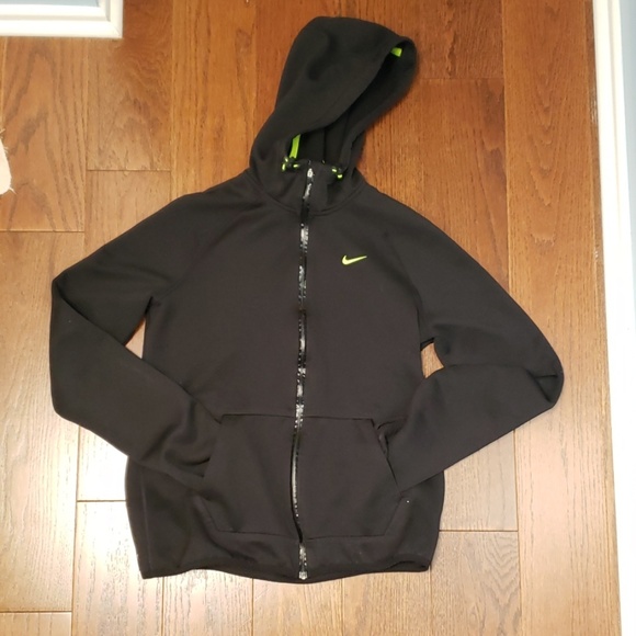 Nike Jackets & Blazers - [Nike DriFit] black fleece hooded zip up jacket